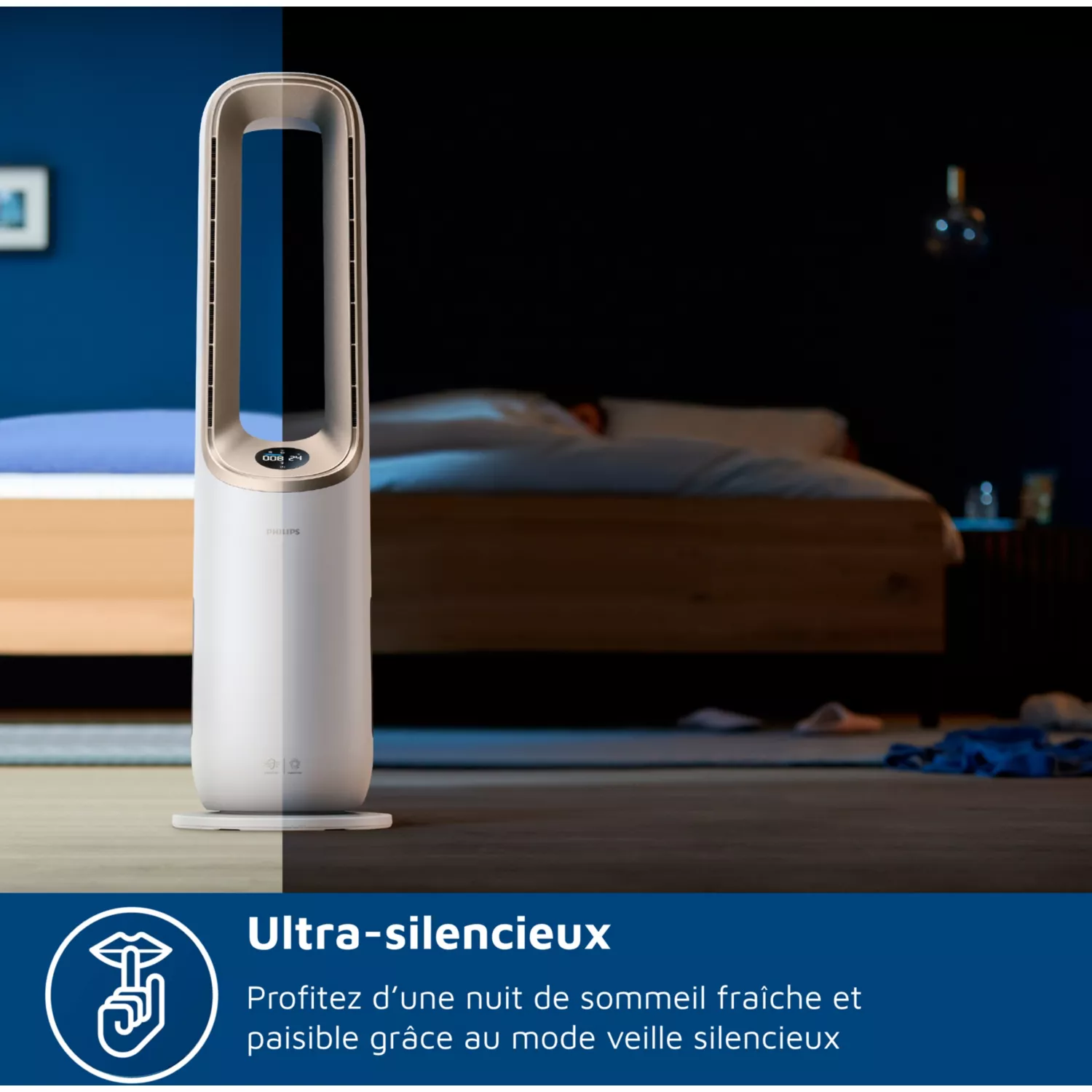 Purificateur d'air, ventilateur, chauffage PHILIPS AMF870/16 3-en-1 Série 8000, jusqu'à 70 m², Blanc – Image 6