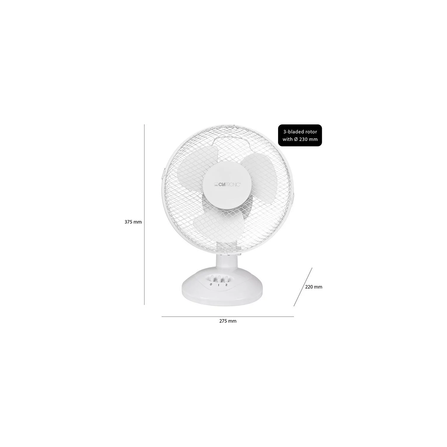 Ventilateur CLATRONIC VL3601-blanc – Image 3