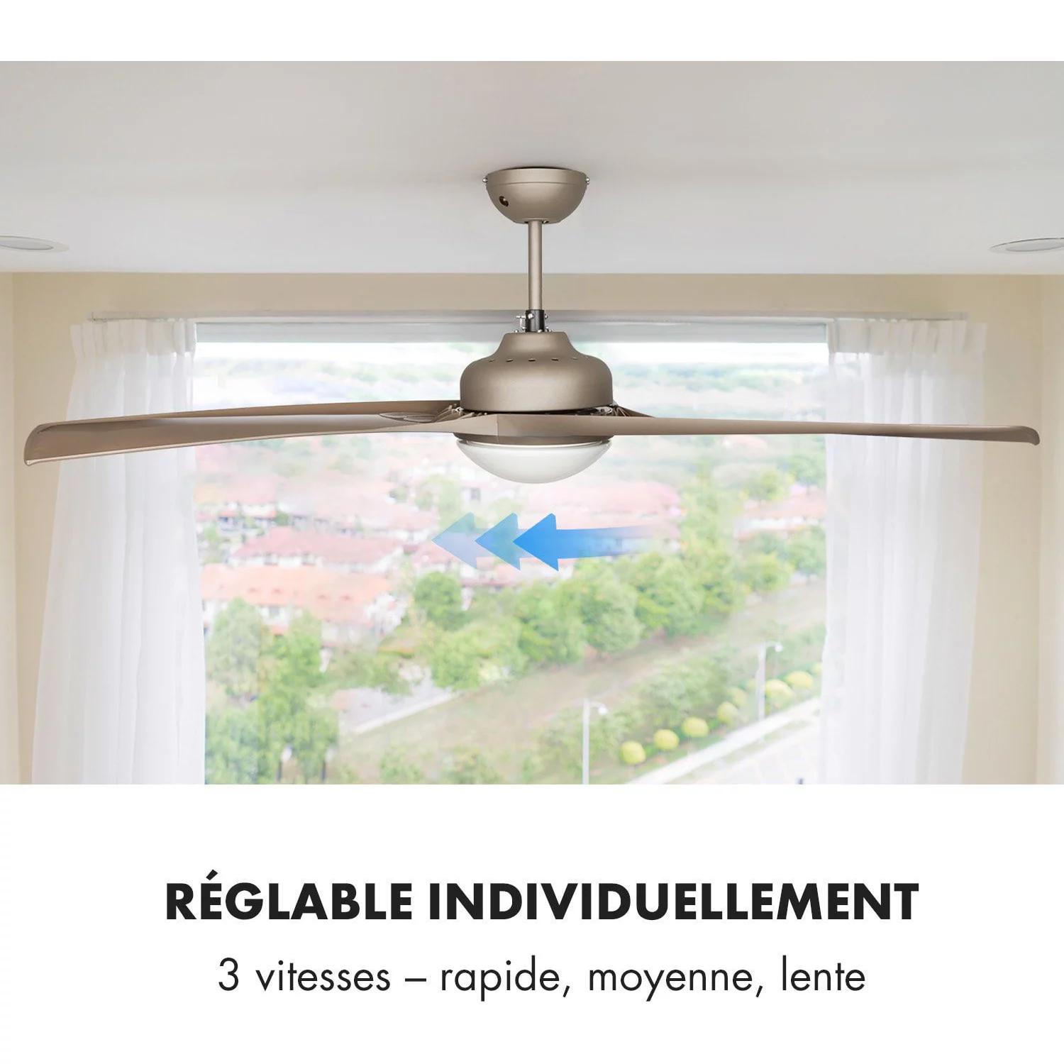 Ventilateur KLARSTEIN Figo - 2 en 1 - 55W - Gris – Image 5