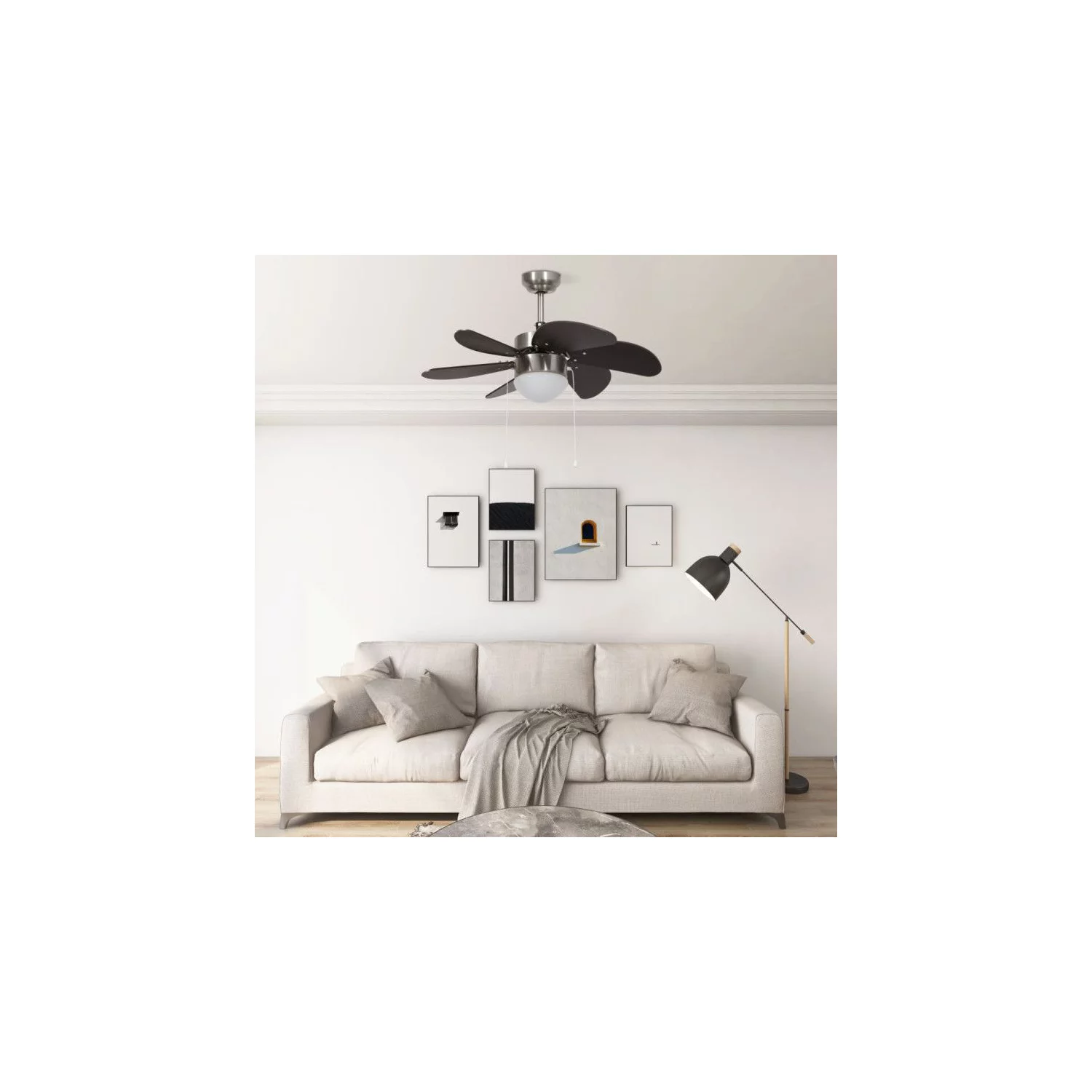 Ventilateur de plafond avec lampe 76 cm