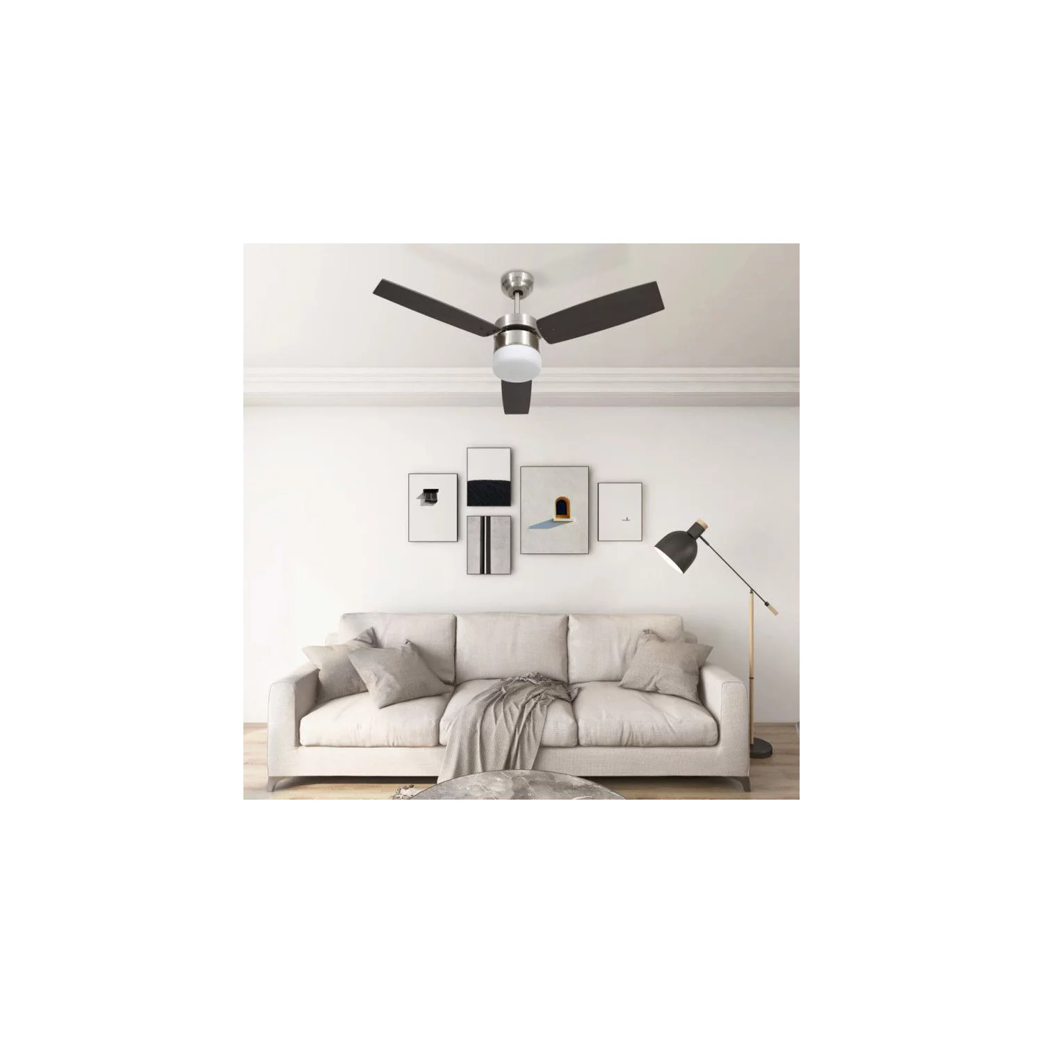 Ventilateur de plafond lampe et télécommande
