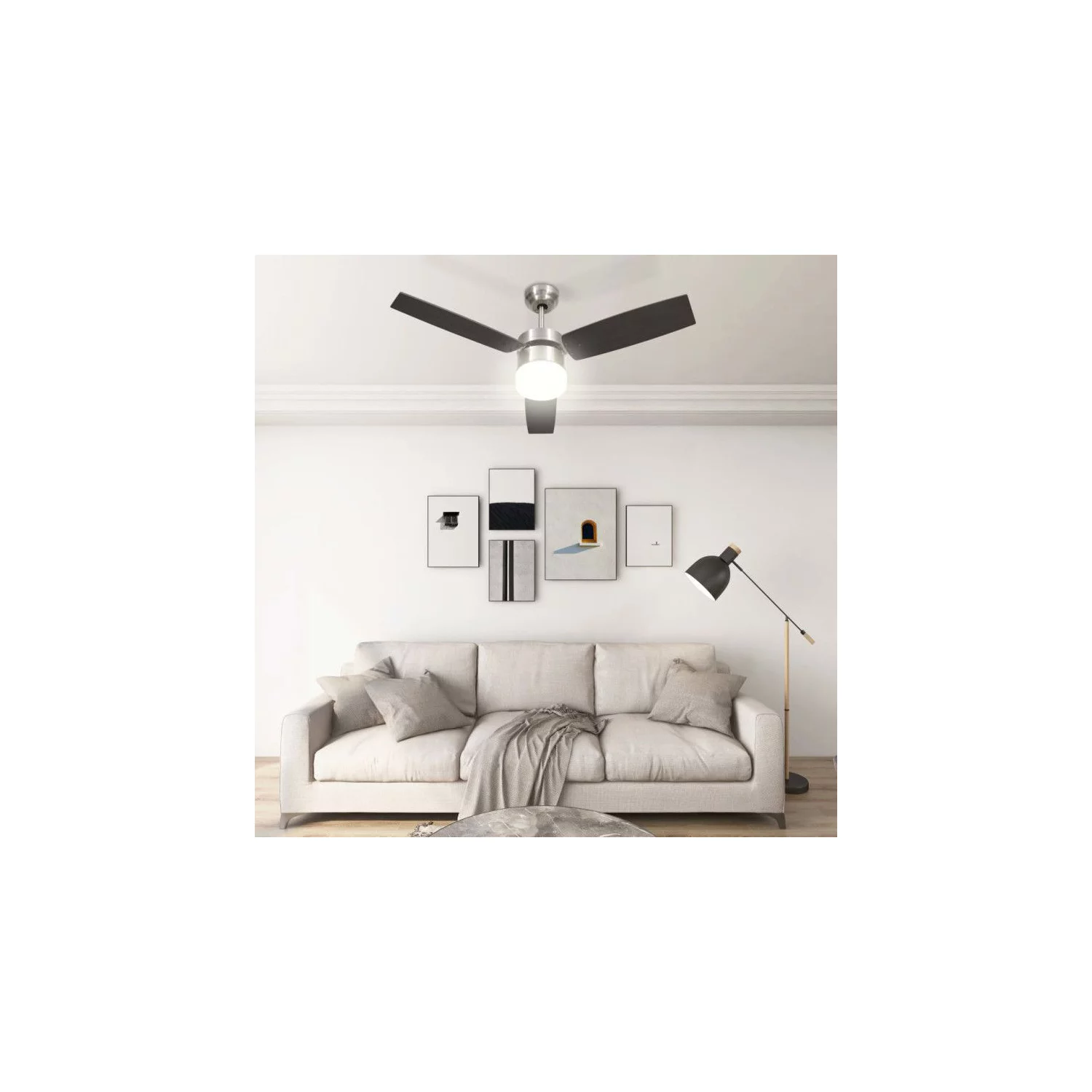 Ventilateur de plafond lampe et télécommande – Image 3