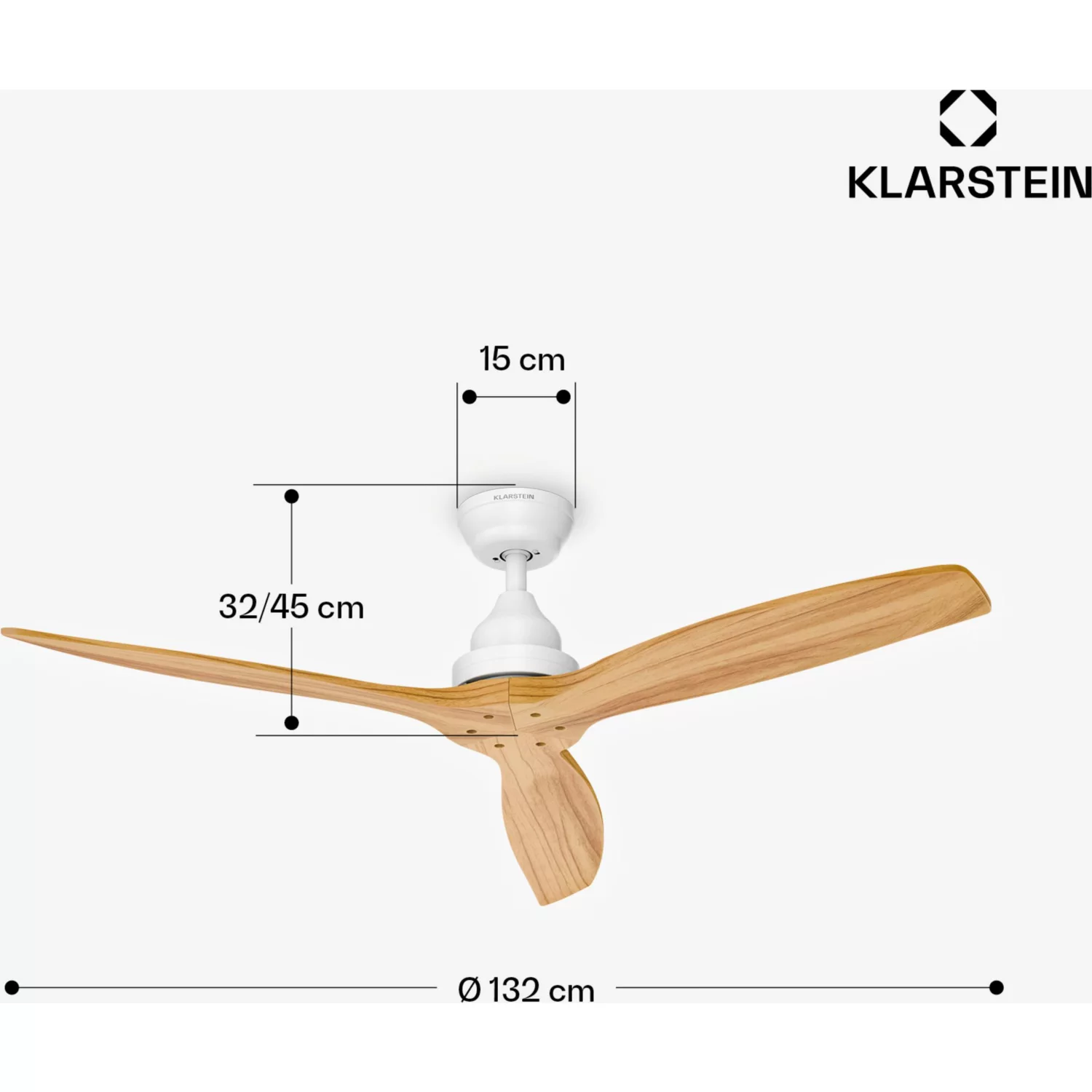 Ventilateur KLARSTEIN Santa Elena 132cm 35W Silencieux Bois – Image 7