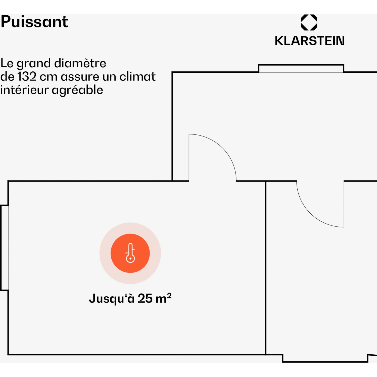 Ventilateur KLARSTEIN El Paso 132cm 35W Silencieux Bois – Image 4