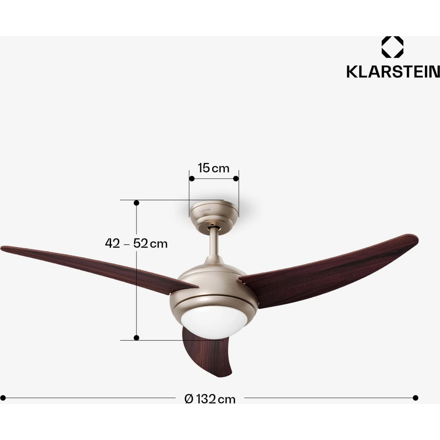 Ventilateur KLARSTEIN El Paso 132cm 35W Silencieux Bois – Image 8