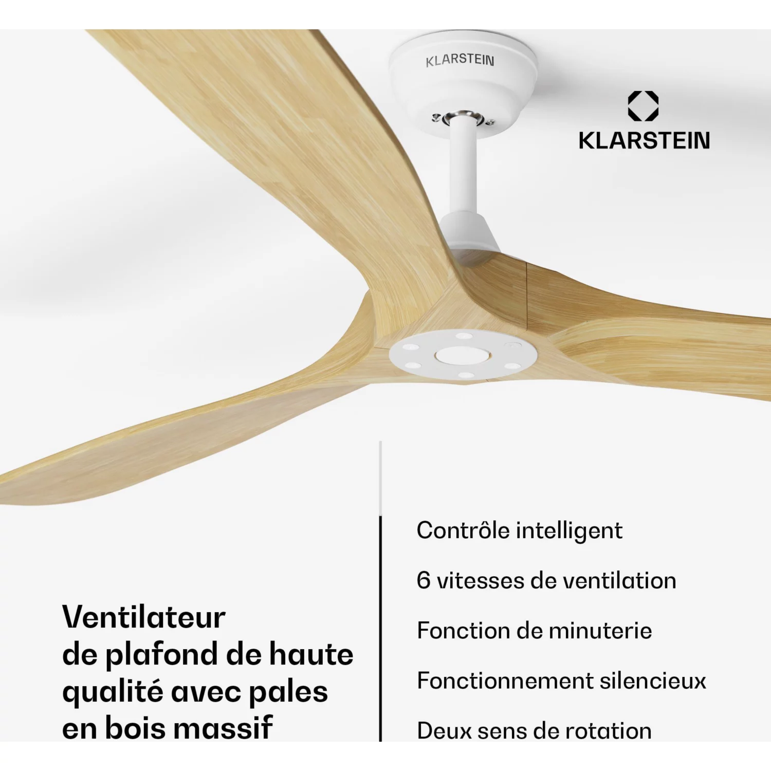 Ventilateur plafonnier Bahama Breeze Smart 12300m³/h bois brut – Image 2