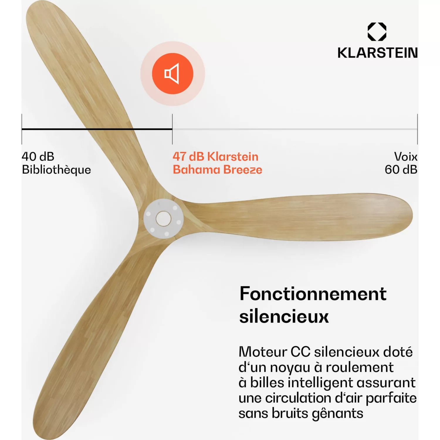 Ventilateur plafonnier Bahama Breeze Smart 12300m³/h bois brut – Image 6