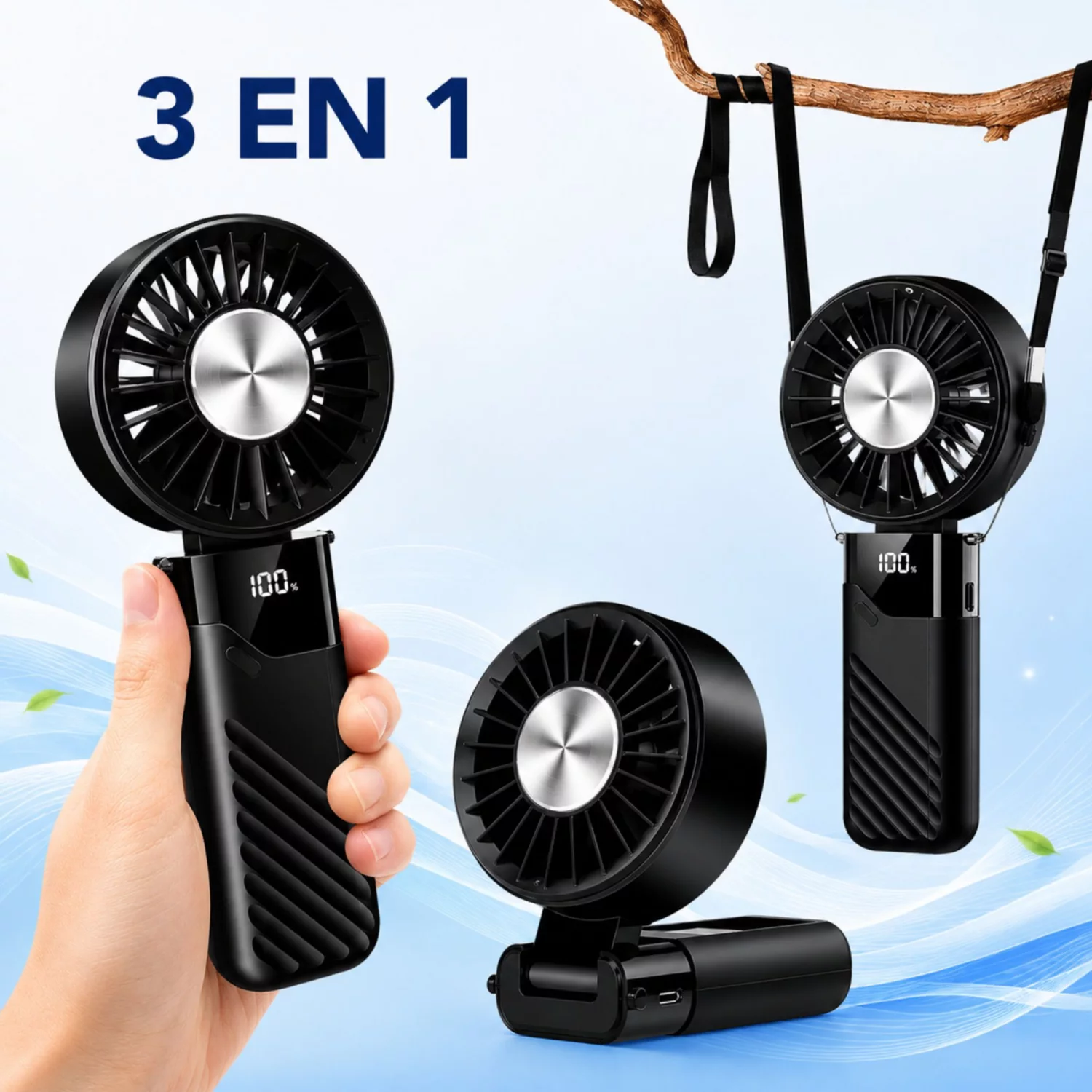 Ventilateur Portable Rechargeable 3en1 – Image 2